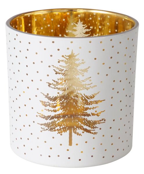 Boltze Home Collections Skleněný svícen Platina