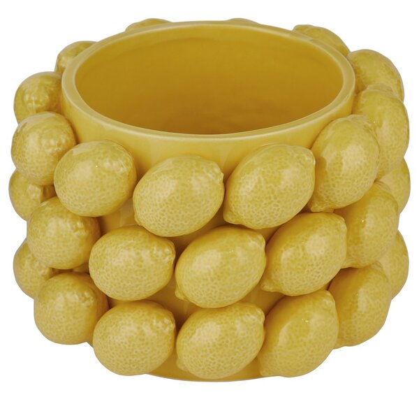 LEMON Květináč 13 cm - žlutá