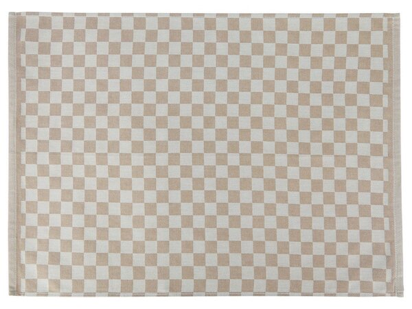 CHECKER STYLE Utěrka - sv. hnědá