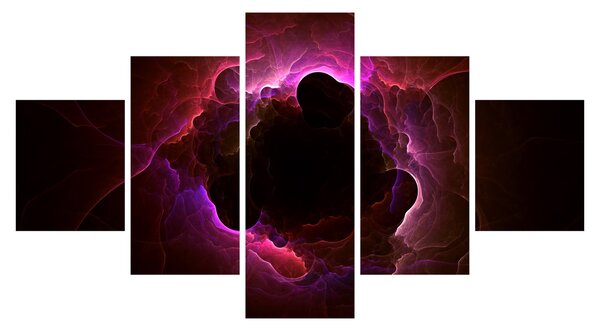 Obraz - abstrakce mraku (125x70 cm)
