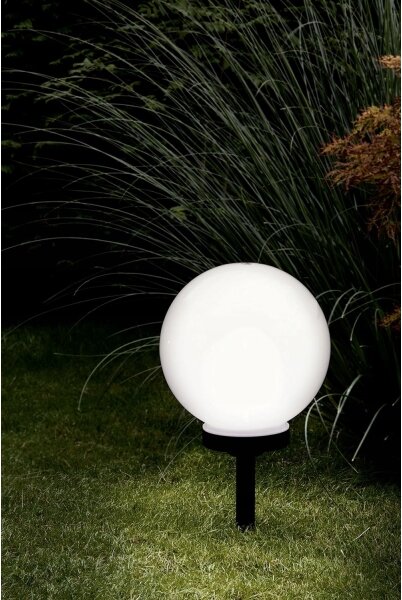 LED Solární lampa LED/1,2V 6500K 200 mAh pr. 25 cm IP44 bílá/černá