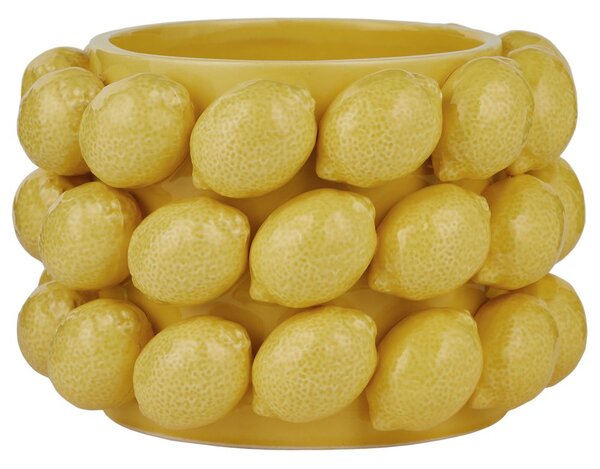 LEMON Květináč 13 cm - žlutá