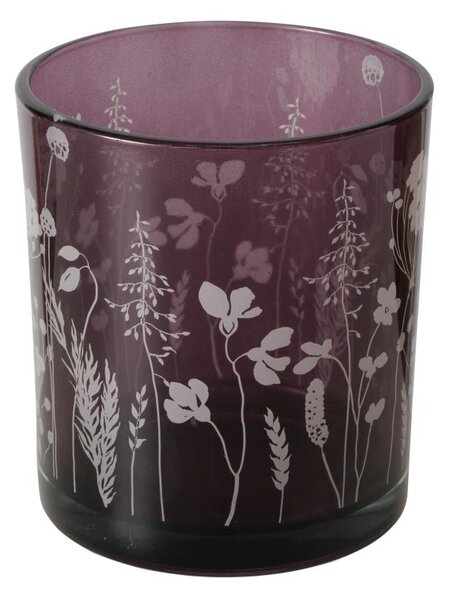 Boltze Home Collections Skleněný svícen Mathilda malý fialový