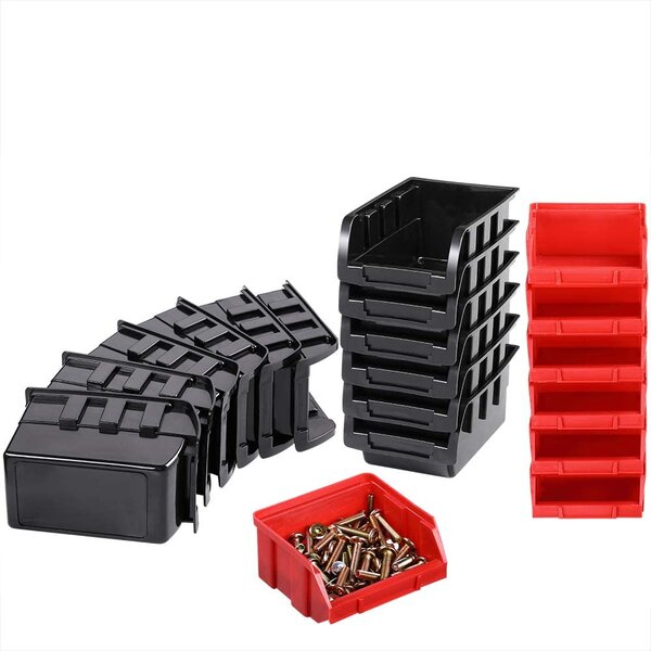 Závěsný organizér do dílny ORDER, 30 boxů, 64x2x38cm, červená/černá Monzana