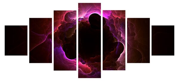 Obraz - abstrakce mraku (210x100 cm)