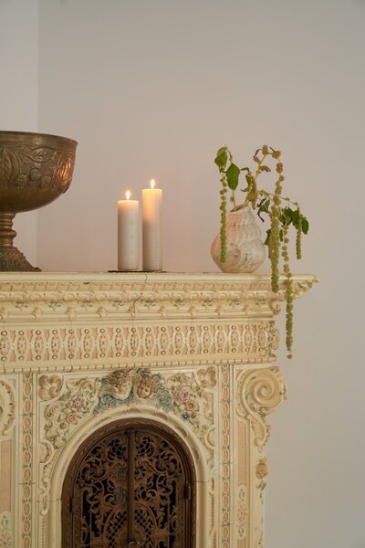 Adventní svíčka Kalenderlys Ø 5 cm – 22 Linen Grey Gold