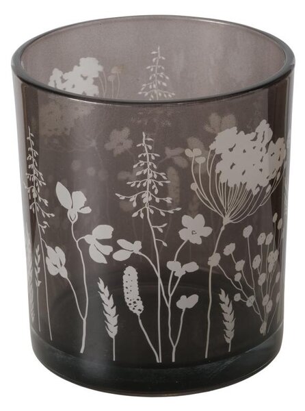 Boltze Home Collections Skleněný svícen Mathilda malý šedý