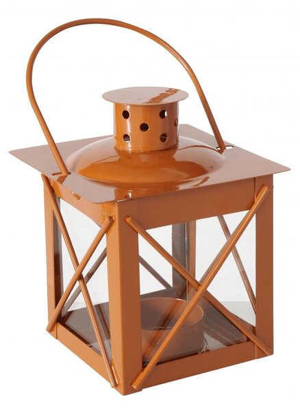 Boltze Home Collections Oranžová lucerna Farol na čajovou svíčku