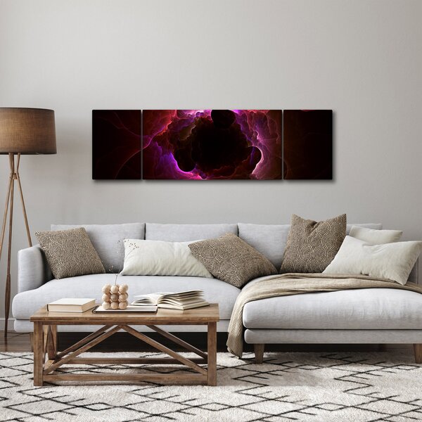 Obraz - abstrakce mraku (170x50 cm)