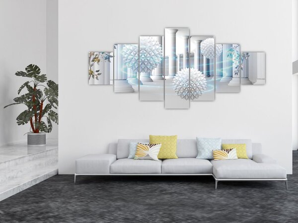 Abstraktní obraz v antickém stylu (210x100 cm)