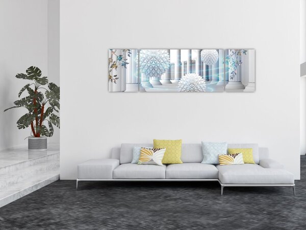 Abstraktní obraz v antickém stylu (170x50 cm)