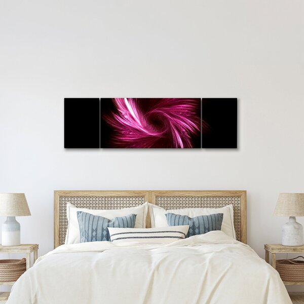 Obraz - růžová abstrakce (170x50 cm)
