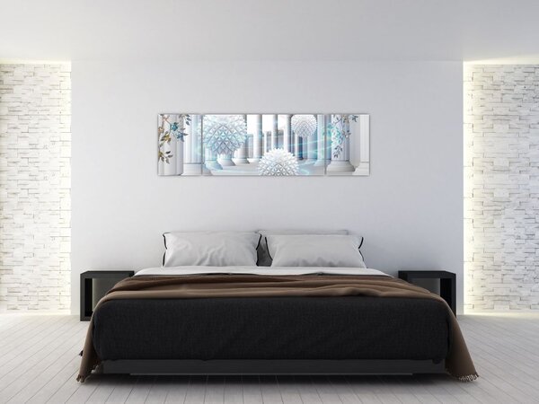 Abstraktní obraz v antickém stylu (170x50 cm)