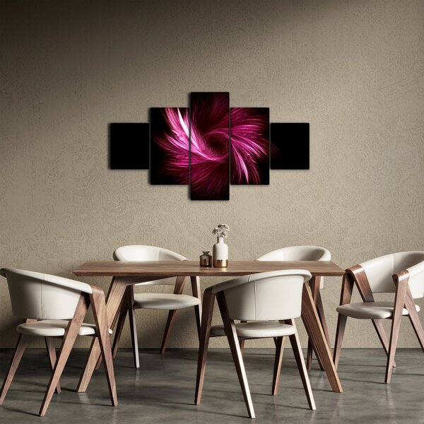 Obraz - růžová abstrakce (125x70 cm)