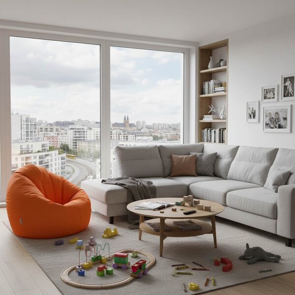 Sedací pytel Primabag Comfy oranžová