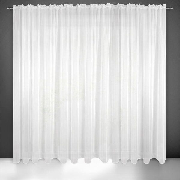 Bílá záclona LUCY na pásce 200 x 270 cm