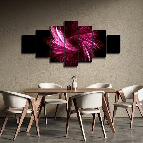 Obraz - růžová abstrakce (210x100 cm)