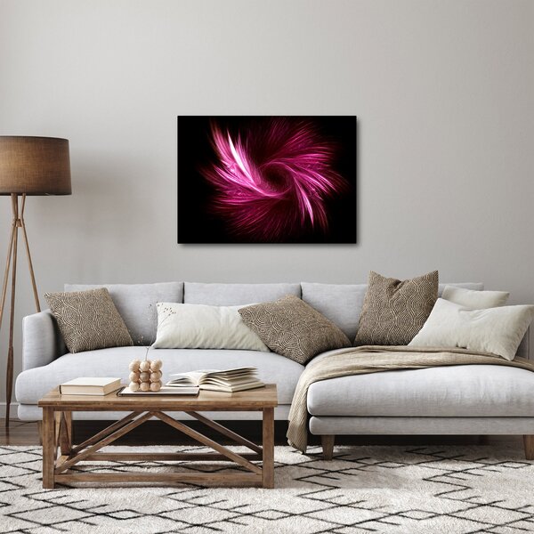Obraz - růžová abstrakce (70x50 cm)
