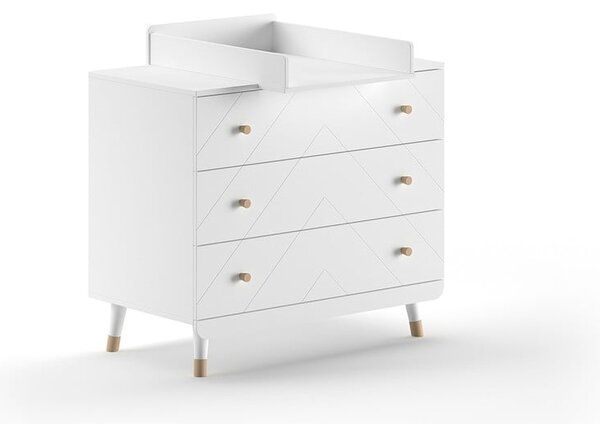 Bílá dětská komoda s přebalovacím pultem 100x100x74 cm Billy – Vipack