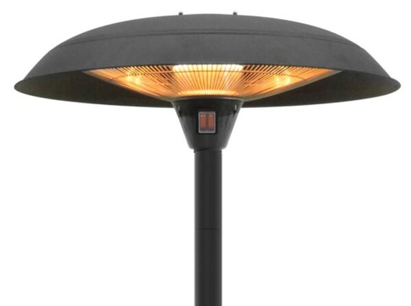 Stojací terasový infrazářič, 3000 W, černý
