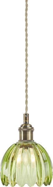 Markslöjd 109138 - Lustr na lanku GOTA 1xE14/40W/230V kouřová zelená/mosaz