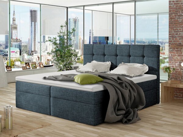 Kontinentální postel Hannah, Potah: ekokůže Soft 011, Rozměr postele: 140x200 5903211013034