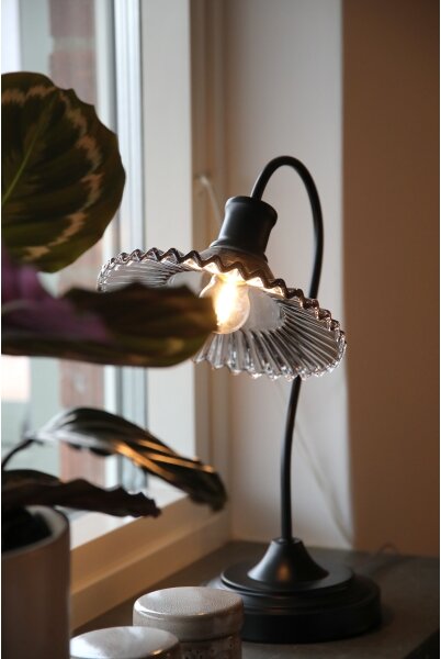 Markslöjd 109151 - Stolní lampa NOVIA 1xE27/60W/230V černá/kouřová šedá