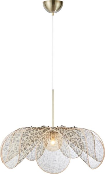 Markslöjd 109170 - Lustr na lanku STYRKA 1xE27/40W/230V pr. 75 cm béžová