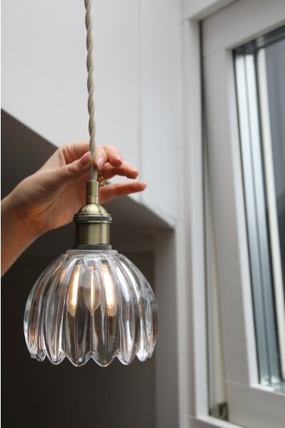 Markslöjd 109136 - Lustr na lanku GOTA 1xE14/40W/230V mosaz/čirá