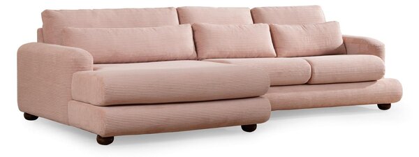 Rohová sedačka Riverolla (L) (růžová). Akce -25%