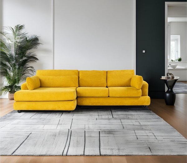Rohová sedačka Riverolla (L) (žlutá). Akce -25%