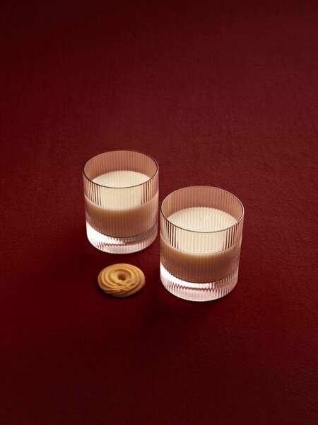Ferm Living Sklenice na vodu Ripple Tumbler set 2 ks, blush