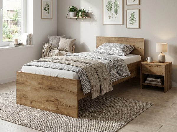 Postel ELISA 90 x 200 cm, dub artisan