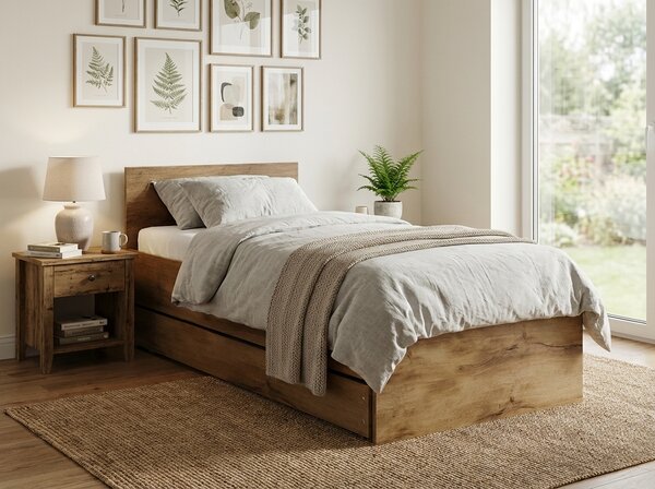 Postel ELISA 90 x 200 cm, dub artisan