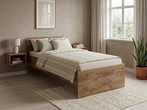 Postel ELISA 90 x 200 cm, dub artisan