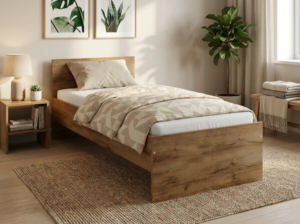 Postel ELISA 90 x 200 cm, dub artisan