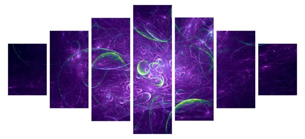 Obraz - fialová abstrakce (210x100 cm)