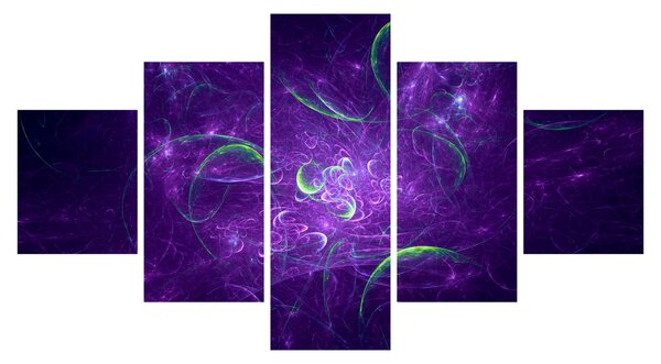 Obraz - fialová abstrakce (125x70 cm)