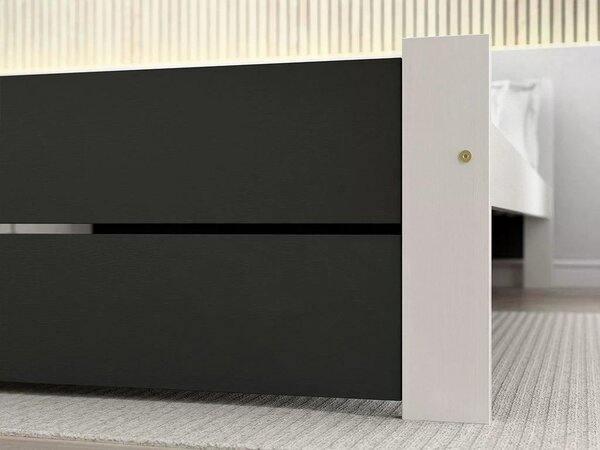 Postel IKAROS DOUBLE 80 x 200 cm, antracit/bílá