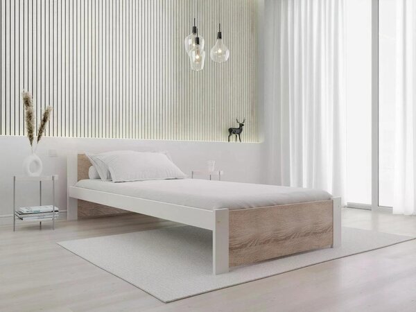 Postel IKAROS 80 x 200 cm, bílá/dub sonoma