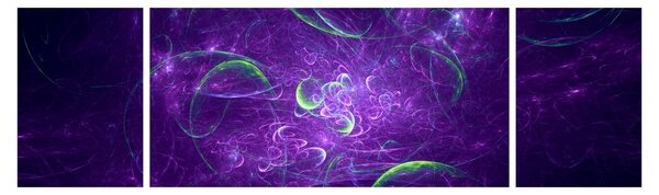 Obraz - fialová abstrakce (170x50 cm)
