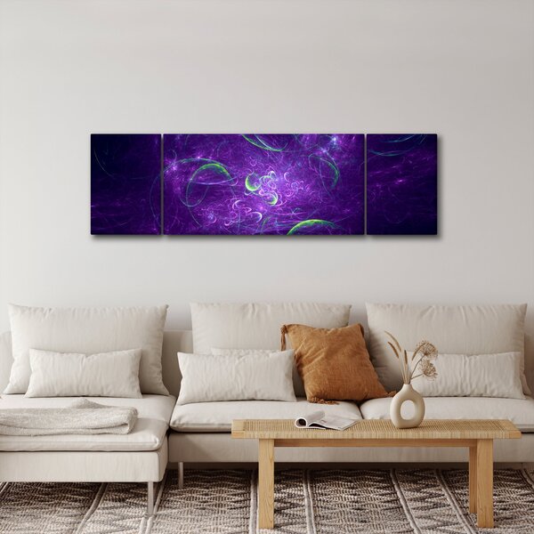 Obraz - fialová abstrakce (170x50 cm)
