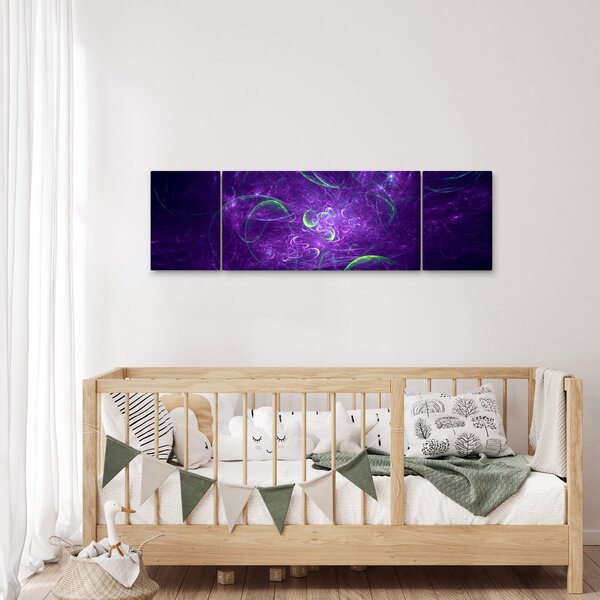 Obraz - fialová abstrakce (170x50 cm)