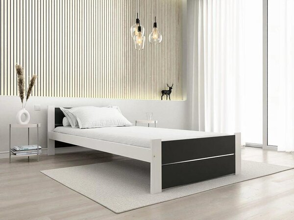 Postel IKAROS DOUBLE 80 x 200 cm, antracit/bílá