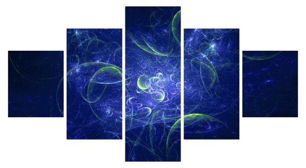 Obraz - modrá abstrakce (125x70 cm)