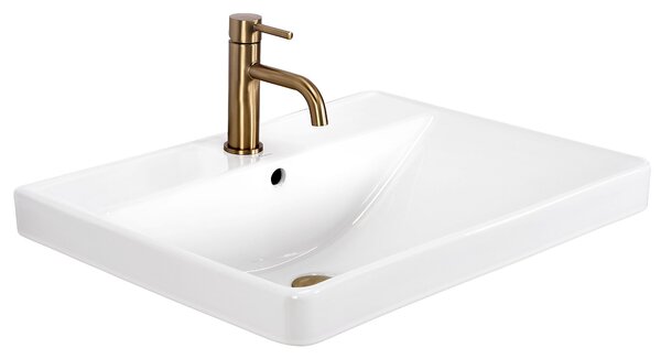 Rea Alisha, zápustné keramické umyvadlo 610x480x195 mm, bílá lesklá, REA-U8424