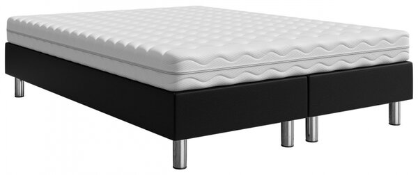 Čalouněná manželská postel Estelle-Baza, Potah: ekokůže Soft 011 (černá), Rozměr postele: 180x200 5903211020445