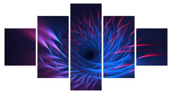 Obraz - abstrakce květu (125x70 cm)