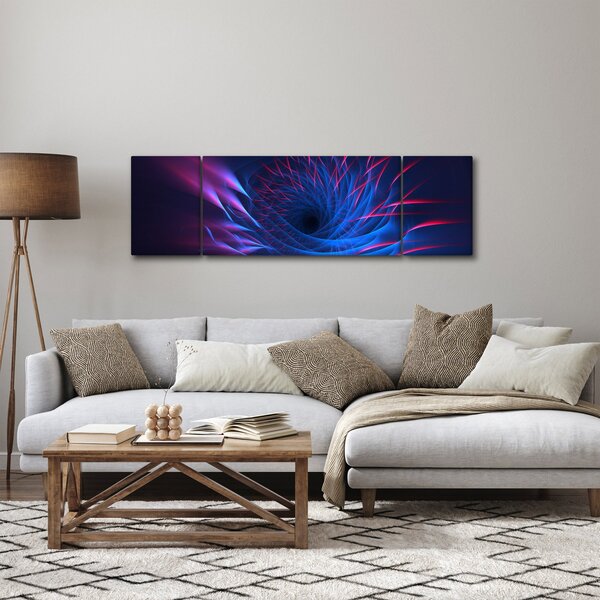 Obraz - abstrakce květu (170x50 cm)