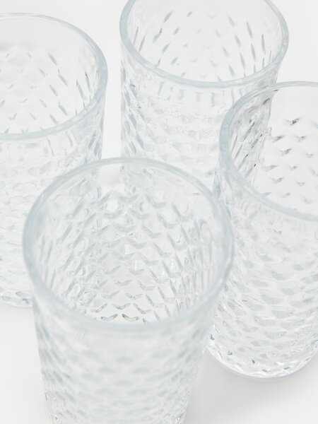 Sinsay - Sada sklenic s reliéfním vzorem 4 pack - clear